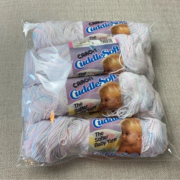 CARON•CuddleSoft Baby Yarn• bundle of 6 Vintage - Picture 6 of 6